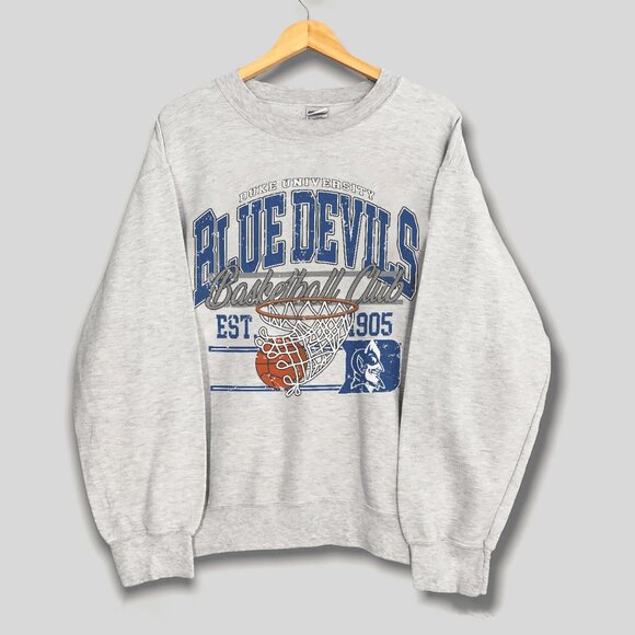 Vintage NCAA Duke Blue Devils Basketball Sweatshirt, Duke University Shirt Tee - Picture 1 of 2